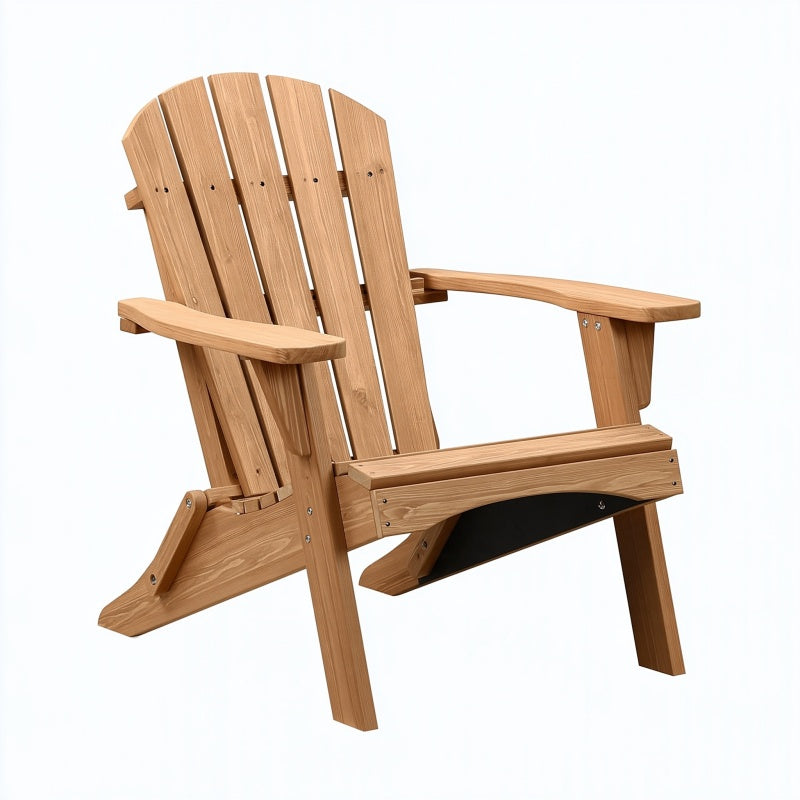 Sedia da giardino 88 x 78 x 95 cm in legno naturale - stile Adirondack con schienale alto