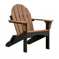 Sedia Adirondack da esterno 78 x 88 x 95 cm in legno marrone e nero - schienale inclinato