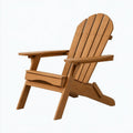 Sedia Adirondack 83 x 76 x 98 cm in legno marrone per esterno reclinata