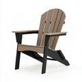Sedia da giardino Adirondack 83 x 80 x 98 cm in plastica marrone e nero con braccioli