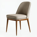Sedia da pranzo 52 x 61 x 84 cm in tessuto beige con struttura in legno stile moderno