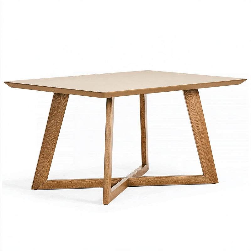 Tavolo da pranzo 160x90x75 cm in legno beige e marrone chiaro stile moderno